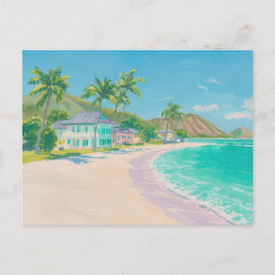 Watercolor Coastal Art Postcard 