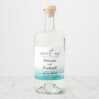 Watercolor Coastal Beach Wedding Save The Date