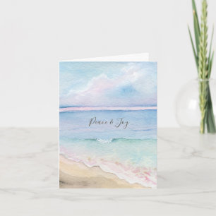 Watercolor Coastal Christmas Cards   Bible Verse