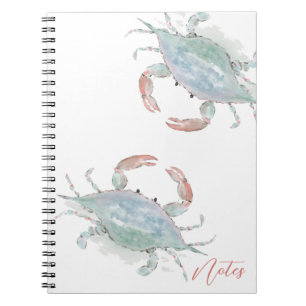Watercolor Coastal Crab Notebook