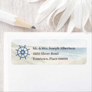 Watercolor Coastal New England return address  Label