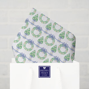 Watercolor Coastal Oyster Wreaths and Topiary Tissue Paper