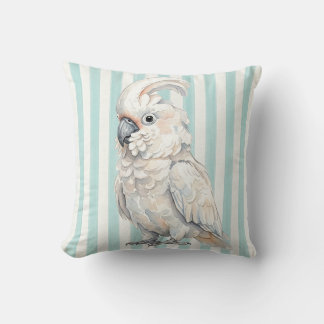 Watercolor Cockatoo Throw Pillow