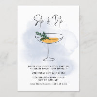Watercolor Cocktail Pool Party 30th Birthday