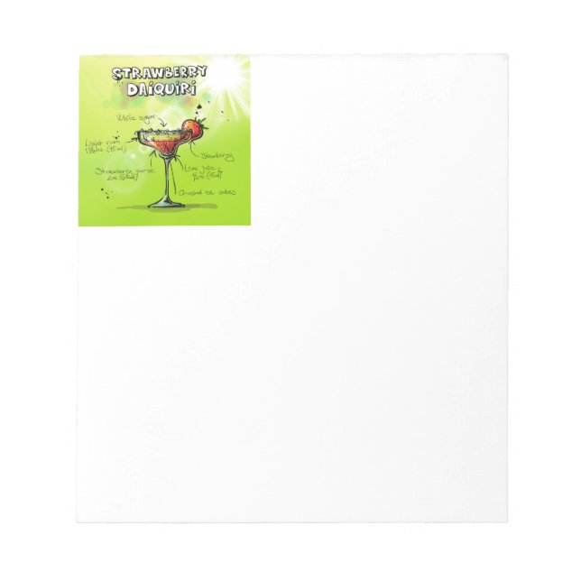 Watercolor Cocktail Recipe Notepad (Front)