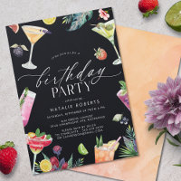 Watercolor Cocktails | Fun Any Age Womens Birthday