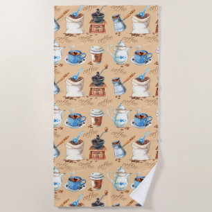 Watercolor Coffee Wrapping Paper Tank Top Beach Towel