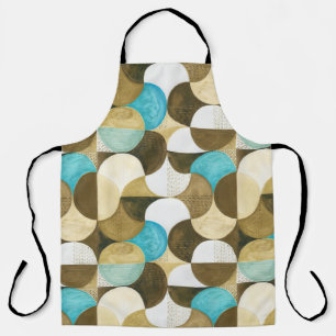 Watercolor coloful modern geometric seamless patte apron