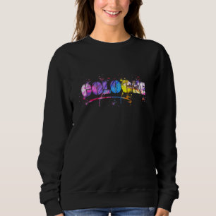 Watercolor Cologne Cologne Lettering Souvenir Sweatshirt