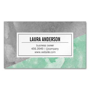 Watercolor Colour Block Magnetic Business Card