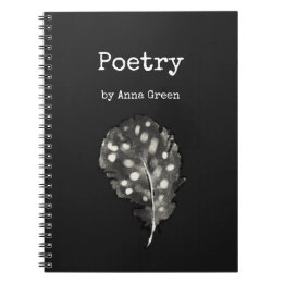 Watercolor Colour writers feather Poetry Notebook