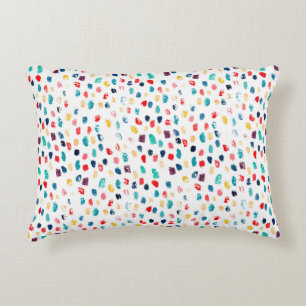 Watercolor colourful brush strokes seamless patter decorative cushion