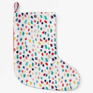 Watercolor colourful brush strokes seamless patter small christmas stocking