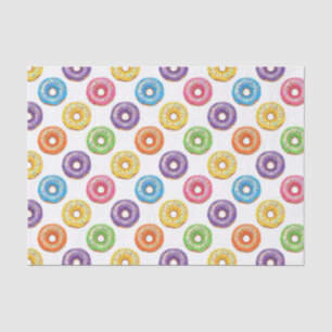 Watercolor Colourful Doughnuts with Sprinkles Tissue Paper