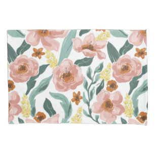 Watercolor Colourful Floral Pillowcase