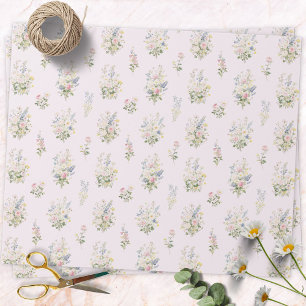 Watercolor Colourful Flower Garden Floral Pattern Wrapping Paper