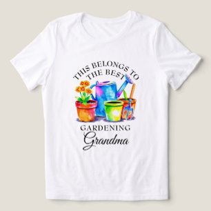Watercolor Colourful Gardening Tools Grandma Tri-Blend Shirt