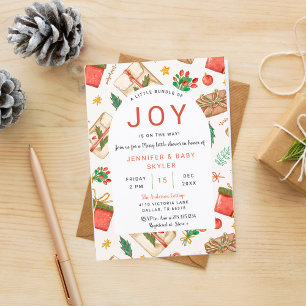 Watercolor Colourful Joy Baby Shower Invitation