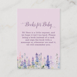 Watercolor Colourful Lupine Flowers Baby Shower Enclosure Card