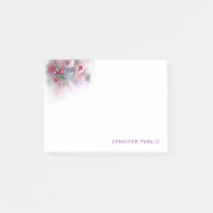 Watercolor Colourful Roses Flowers Floral Template Post-it Notes