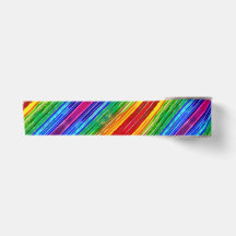 Watercolor Colourful Stripes Modern Artsy Rainbo