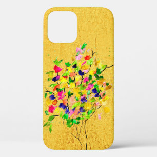 Watercolor colourful tree iPhone 12 case