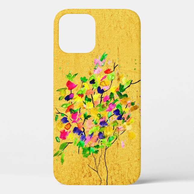 Watercolor colourful tree Case-Mate iPhone case (Back)