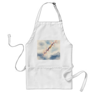 Watercolor Comet Galaxy Scene Standard Apron