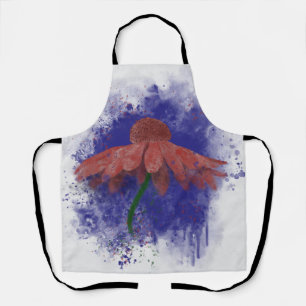 Watercolor Coneflower Apron