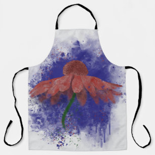 Watercolor Coneflower Apron