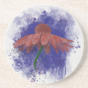 Watercolor Coneflower Coaster