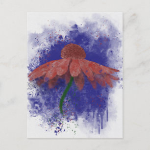 Watercolor Coneflower Postcard