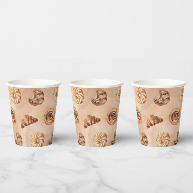 Watercolor Confectionery Food Brunch Paper Cups (Multi)