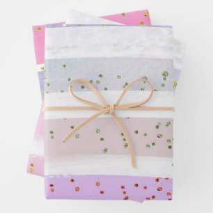 Watercolor Confetti Pattern Wrapping Paper Sheet
