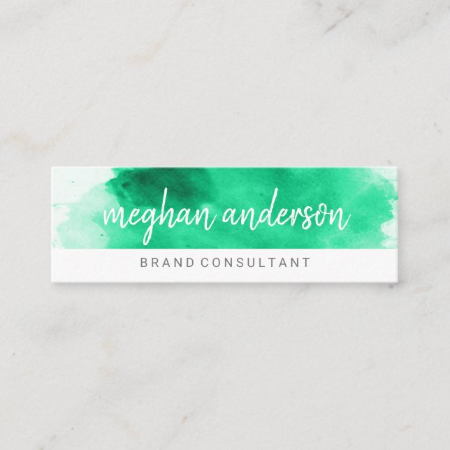 Watercolor | Consultant | Artist Mini Business Card (Front)