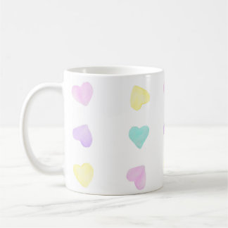 Watercolor Convo Heartz Large Pattern Mug