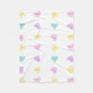 Watercolor Convo Heartz Slang Fleece Small Blanket