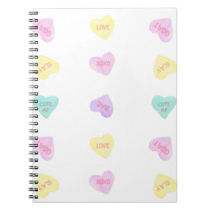Watercolor Convo Heartz Slang Notebook