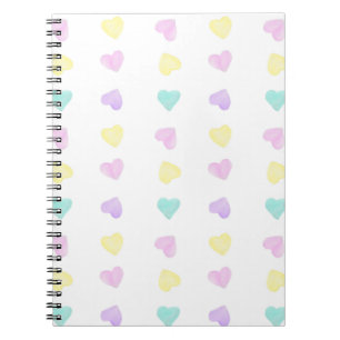 Watercolor Convo Heartz Small Pattern Notebook