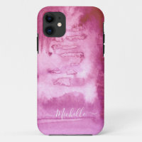 Watercolor Cool Abstract Pink Ink Case-Mate iPhon