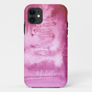 Watercolor Cool Abstract Pink Ink  Case-Mate iPhon iPhone 11 Case
