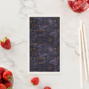 Watercolor Copper Patina Damask Pattern Napkin