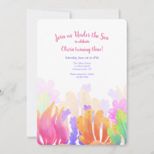 Watercolor Coral Invitation