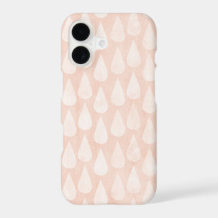 Watercolor Coral Large Raindrop Pattern