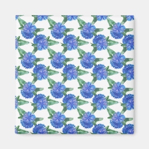 watercolor cornflowers magnet