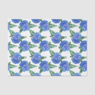 watercolor cornflowers tissue paper