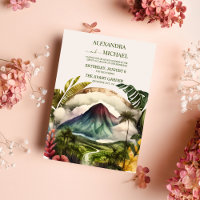 Watercolor Costa Rica Destination Wedding Invitati