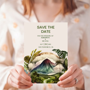 Watercolor Costa Rica Destination Wedding Save The Date