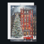 Watercolor cosy festive Christmas city tree Holiday Card<br><div class="desc">The Watercolor cosy festive Christmas city tree Holiday Card is a delightful addition to your holiday greetings this season. Its charming design features a cosy cityscape adorned with festive Christmas trees, perfect for spreading cheer to your loved ones. The watercolor style adds a touch of elegance and warmth to the...</div>