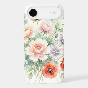 Watercolor Cottage Garden Wildflower Bouquet
